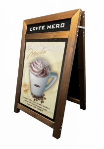 Header Panel A-Frame Chalkboard Pavement Sign with Poster Holder